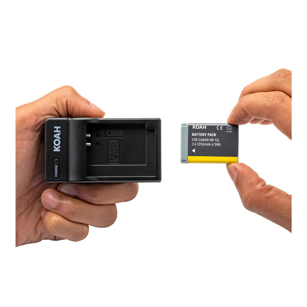 Koah 1250 mAh Rechargeable Lithium-Ion Battery Kit for Canon NB-13L with Charger