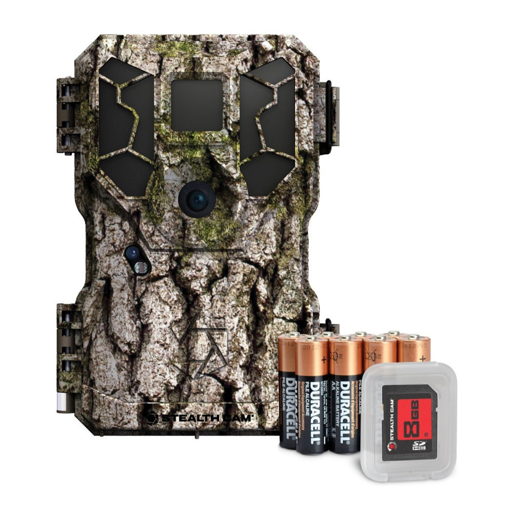 Stealth Cam PX18 14MP Trail Camera with 8GB SD Card and Eight Batteries