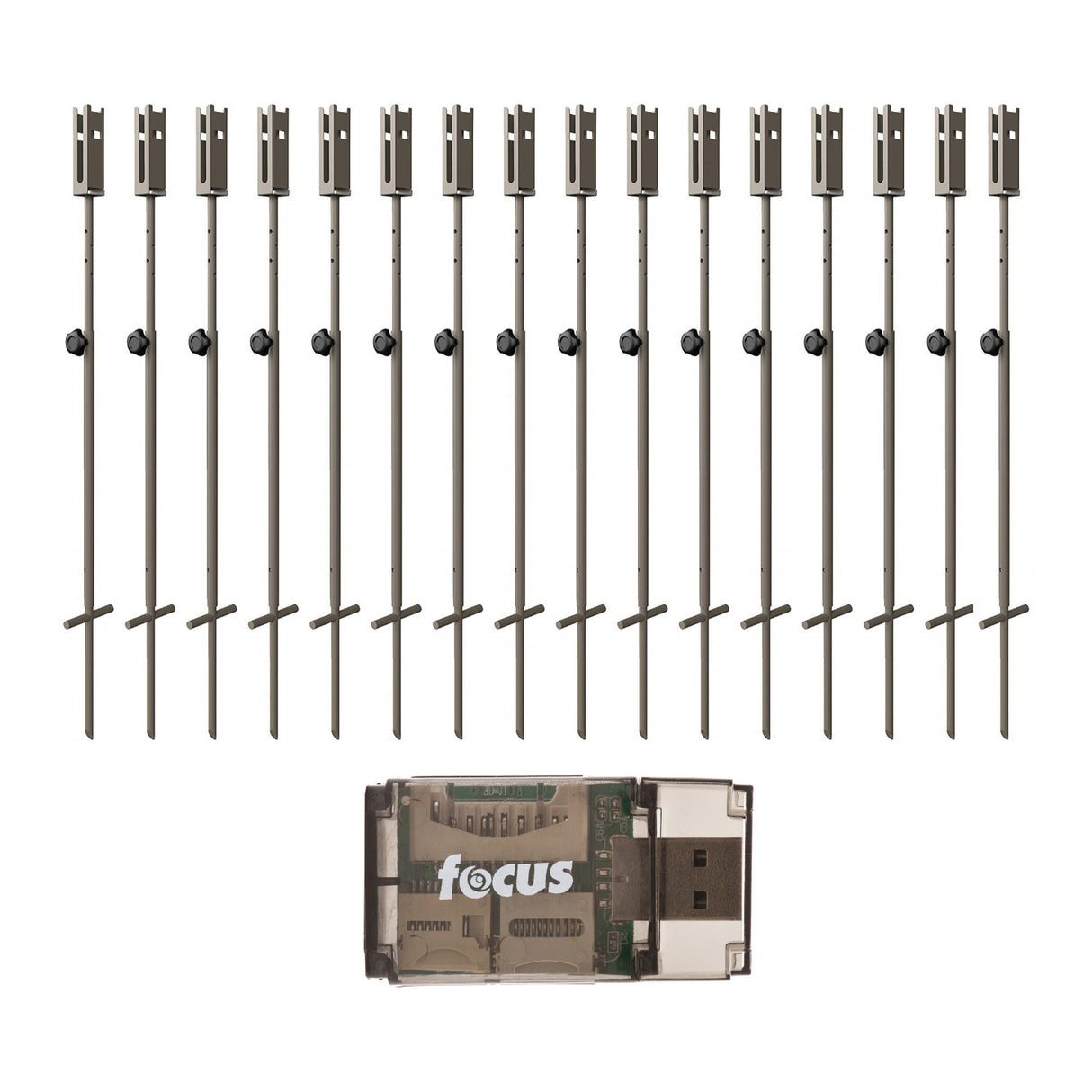 Cuddeback Genius Post Mount 2-Piece Trail Camera Holder (16-Pack) and USB 2.0 Card Reader