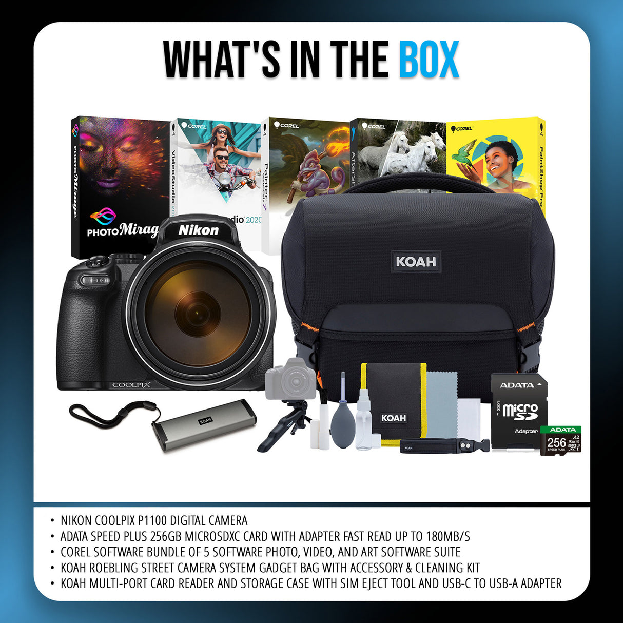 Nikon COOLPIX P1100 Digital Camera with Accessories Bundle