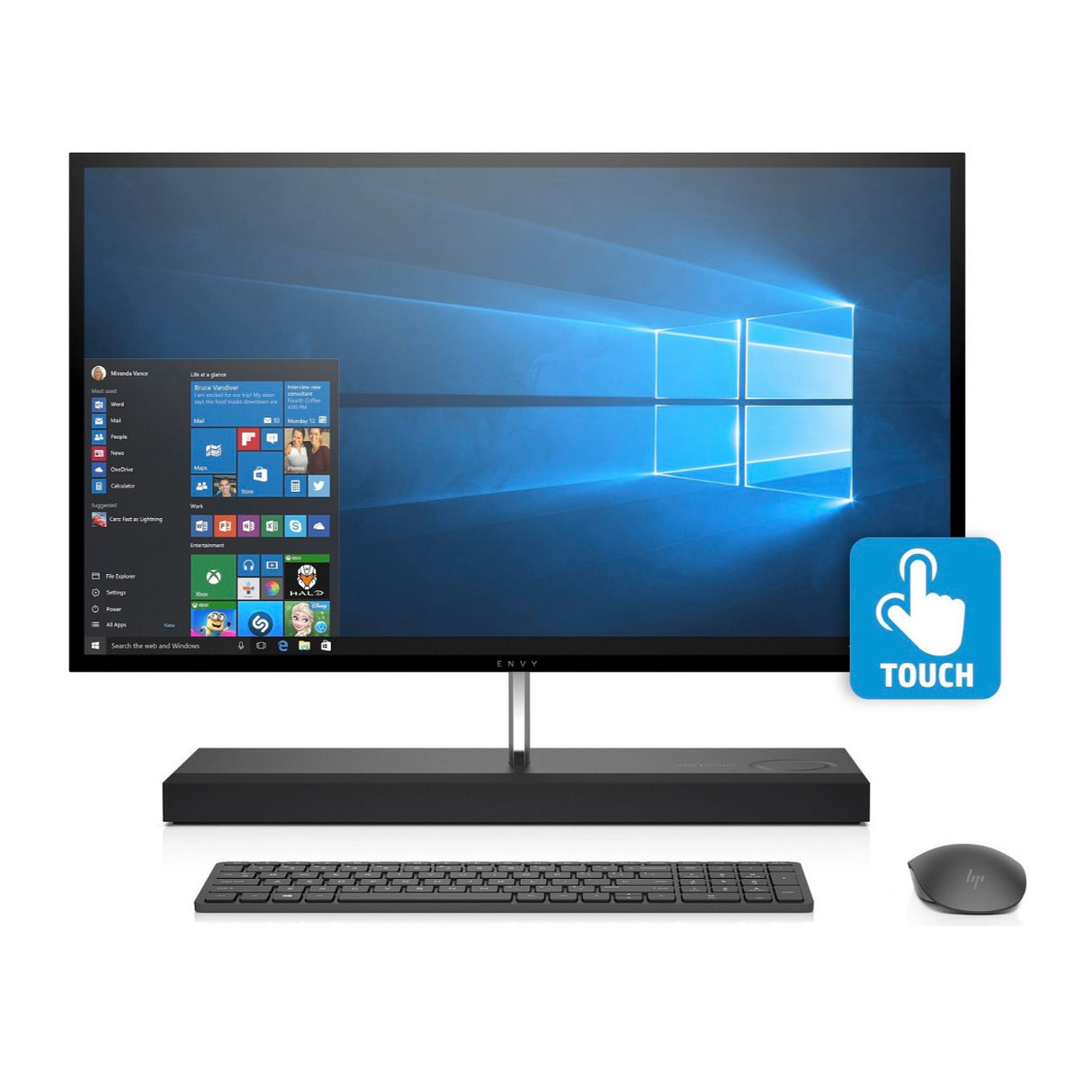 HP ENVY 27-Inch 4K (3840 x 2160) IPS WLED Touchscreen i7-8700T 16GB 1TB HDD 265GB SSD NVIDIA GTX1050 4GB All-in-One PC