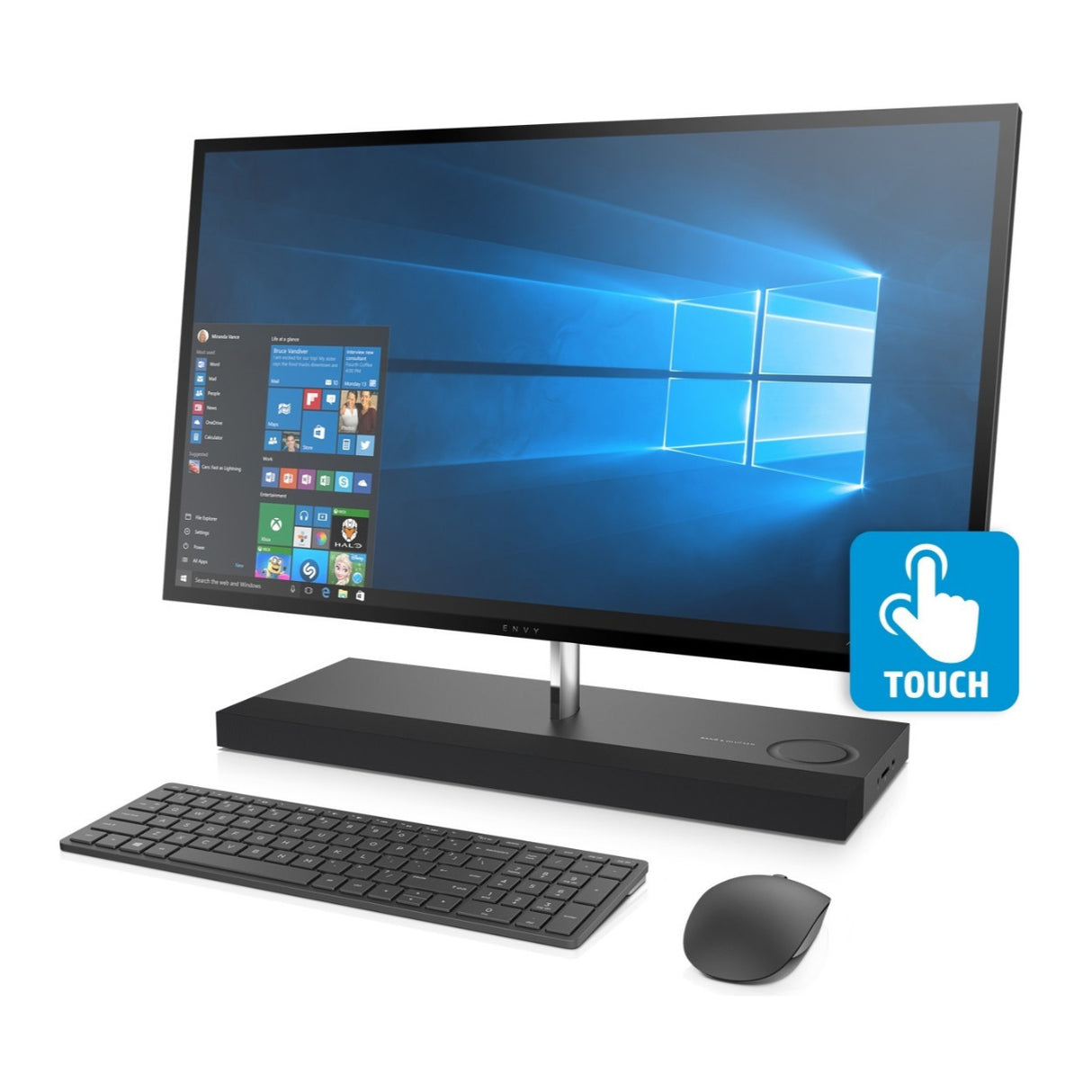 HP ENVY 27-Inch 4K (3840 x 2160) IPS WLED Touchscreen i7-8700T 16GB 1TB HDD 265GB SSD NVIDIA GTX1050 4GB All-in-One PC