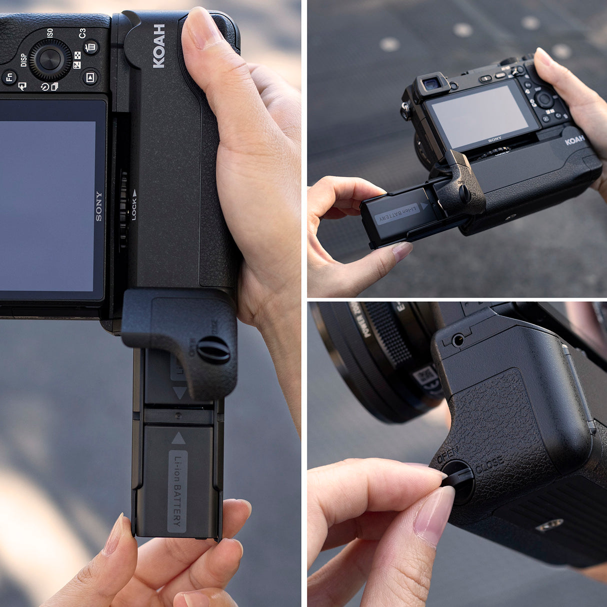 Koah Battery Grip for Sony a6500 Camera