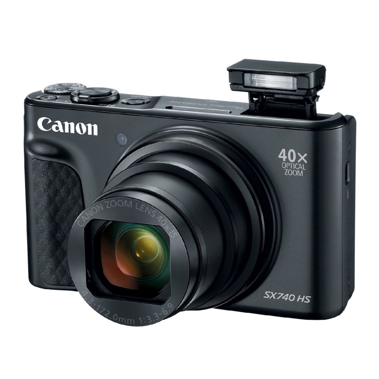 Canon Powershot SX740 HS Digital Camera (Black) with 32GB SD Card and Accessory Bundle