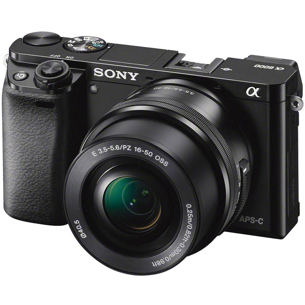 Sony Alpha a6000 24.3MP Mirrorless Digital Camera with 16-50mm OSS Lens (Black)