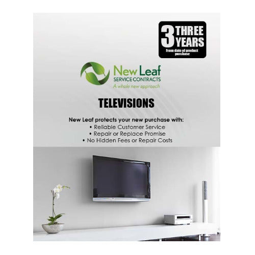 New Leaf 3-Year Televisions Service Plan for Products Retailing Under $2500