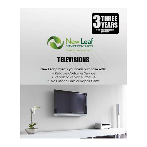 New Leaf 3-Year Televisions Service Plan for Products Retailing Under $1500