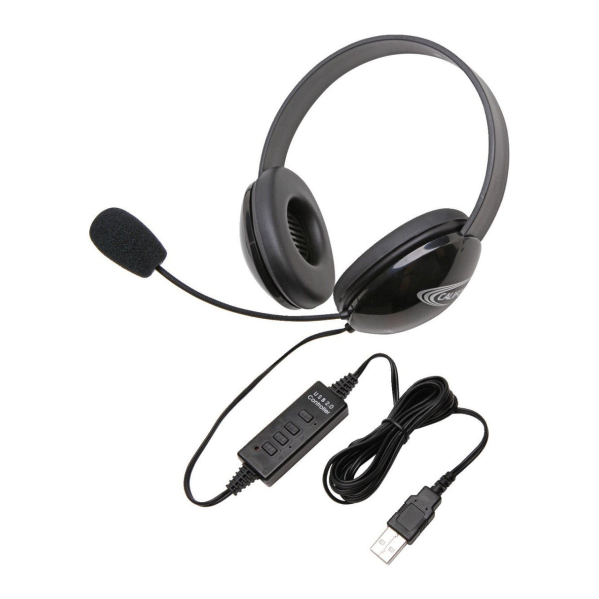 Califone 2800BK-USB Listening First Stereo Headset with USB Plug (Black)