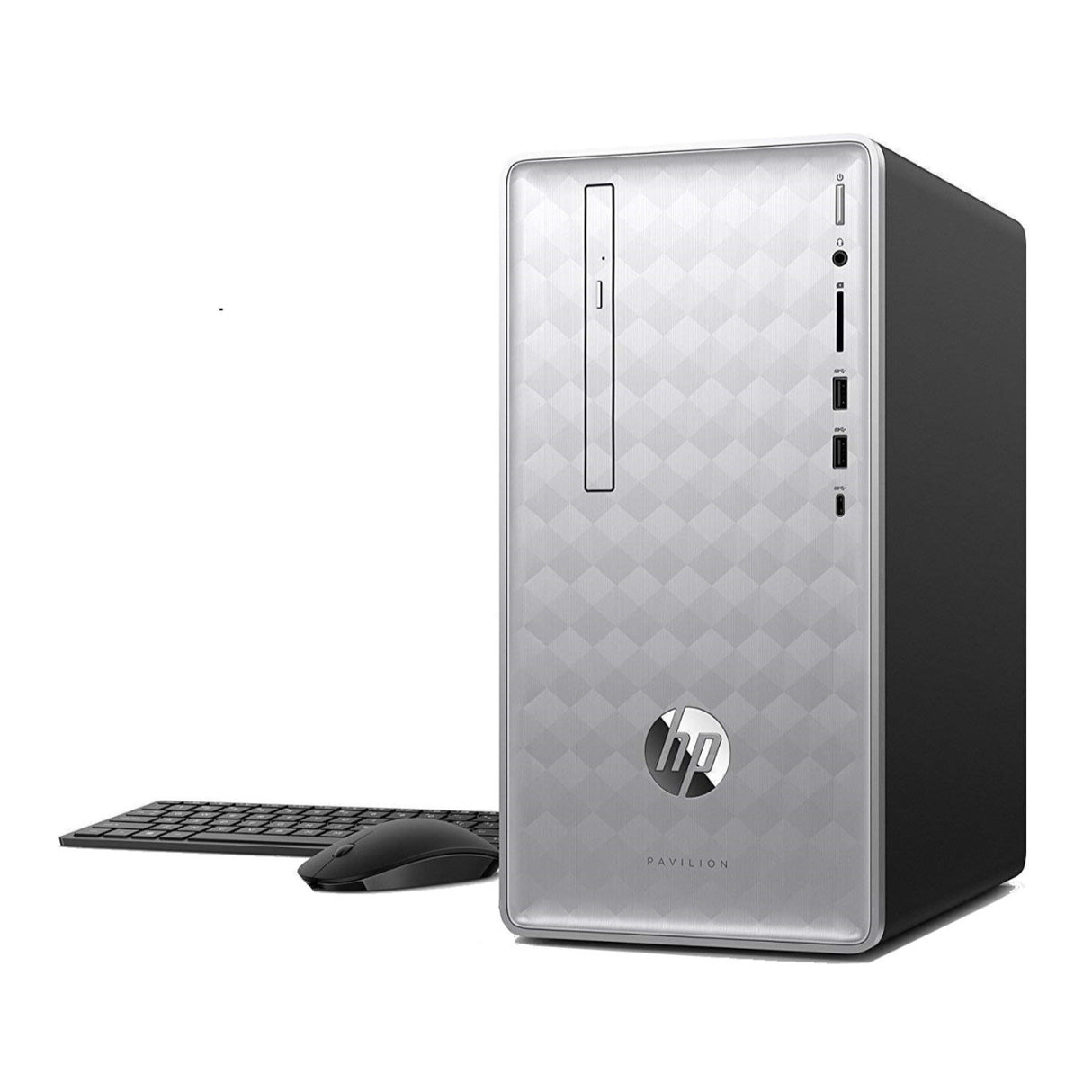 HP Pavilion 590 Desktop PC, Intel Core i7-9700, 16GB RAM, 1TB HDD + 128GB SSD, Radeon Graphics 4GB, Windows 10 (Certified Refurbished)