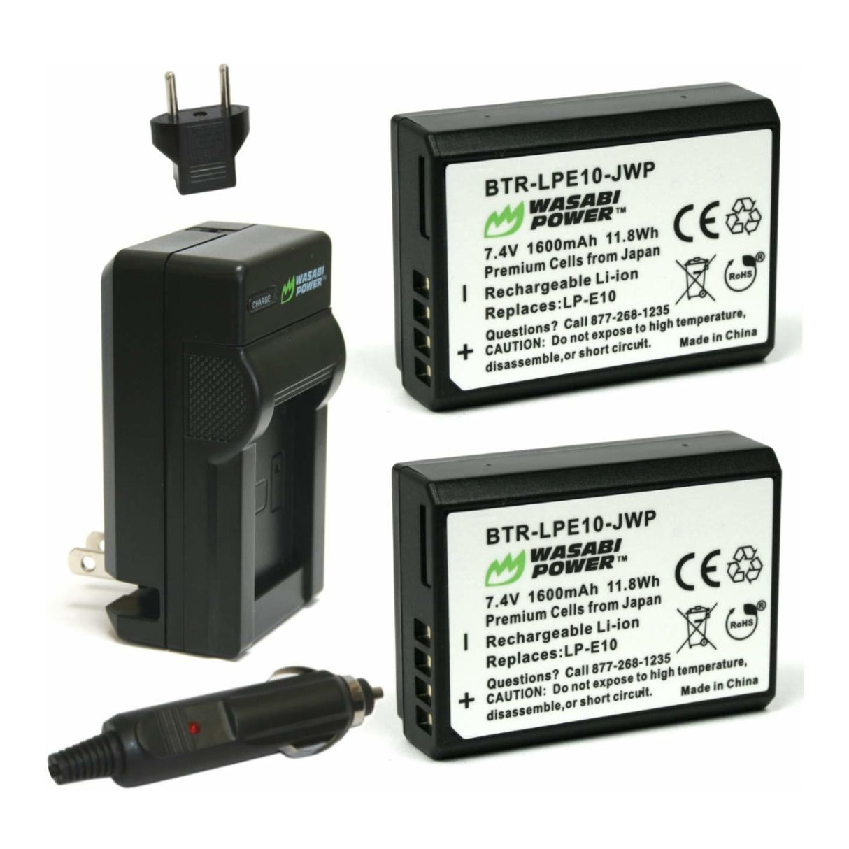 Wasabi Battery and Charger Pack for Canon LPE10