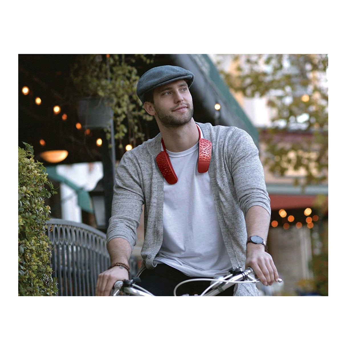 Cleer Halo Wireless Bluetooth Wearable Neck Speaker with Google Assistant (Red)