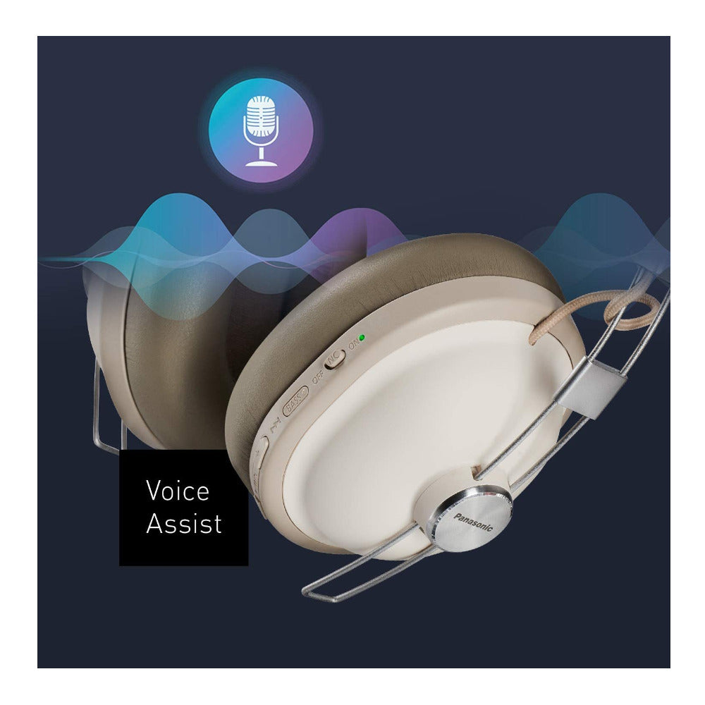 Panasonic RP-HTX90N Noise Canceling Bluetooth Wireless Headphone (Vanilla White)