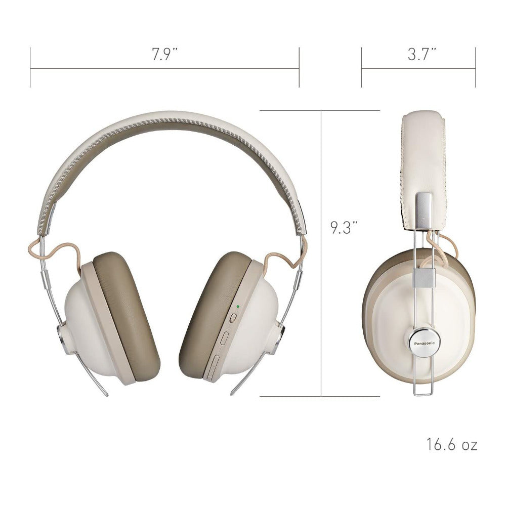 Panasonic RP-HTX90N Noise Canceling Bluetooth Wireless Headphone (Vanilla White)