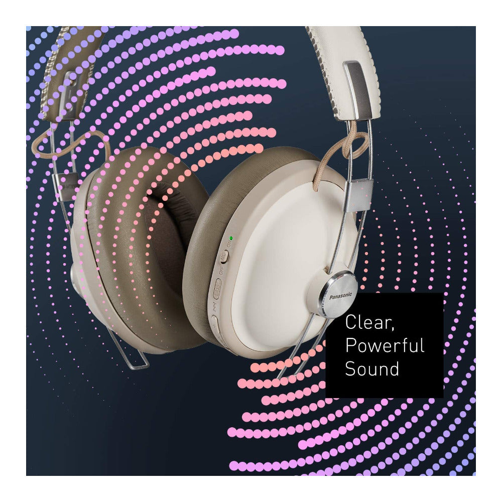 Panasonic RP-HTX90N Noise Canceling Bluetooth Wireless Headphone (Vanilla White)