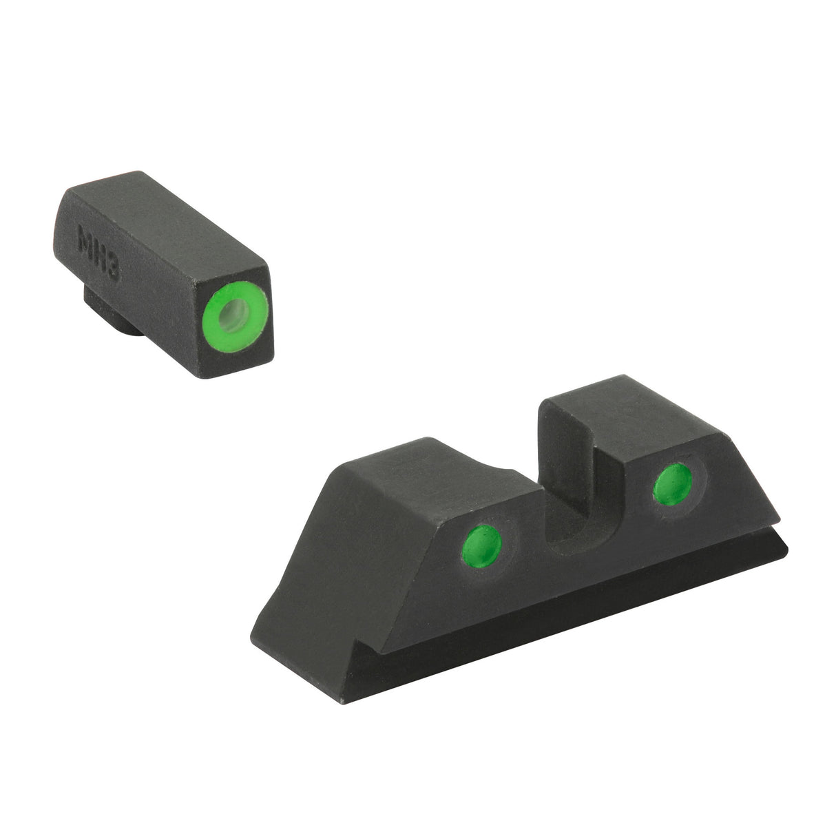 Meprolight ML-40224 HVS Fixed Self Illuminated Green Front and Rear Day/Night Sight for Glock Models