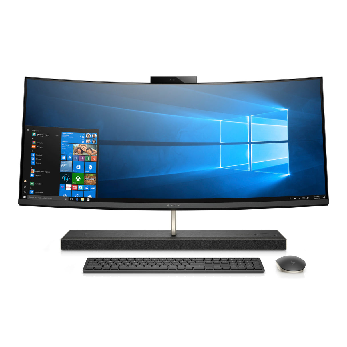 HP Envy 34-b 34" QHD All-in-One PC, Intel Core i7-9700T, 16GB RAM, 2TB HDD + 256GB SSD, GTX 1050, Windows 10 Pro (Certified Refurbished)