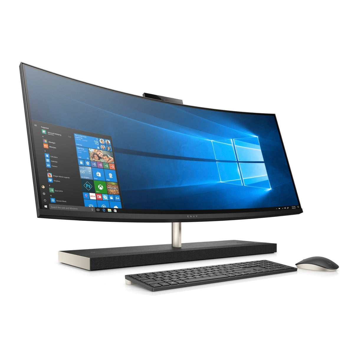 HP Envy 34-b 34" QHD All-in-One PC, Intel Core i7-9700T, 16GB RAM, 2TB HDD + 256GB SSD, GTX 1050, Windows 10 Pro (Certified Refurbished)