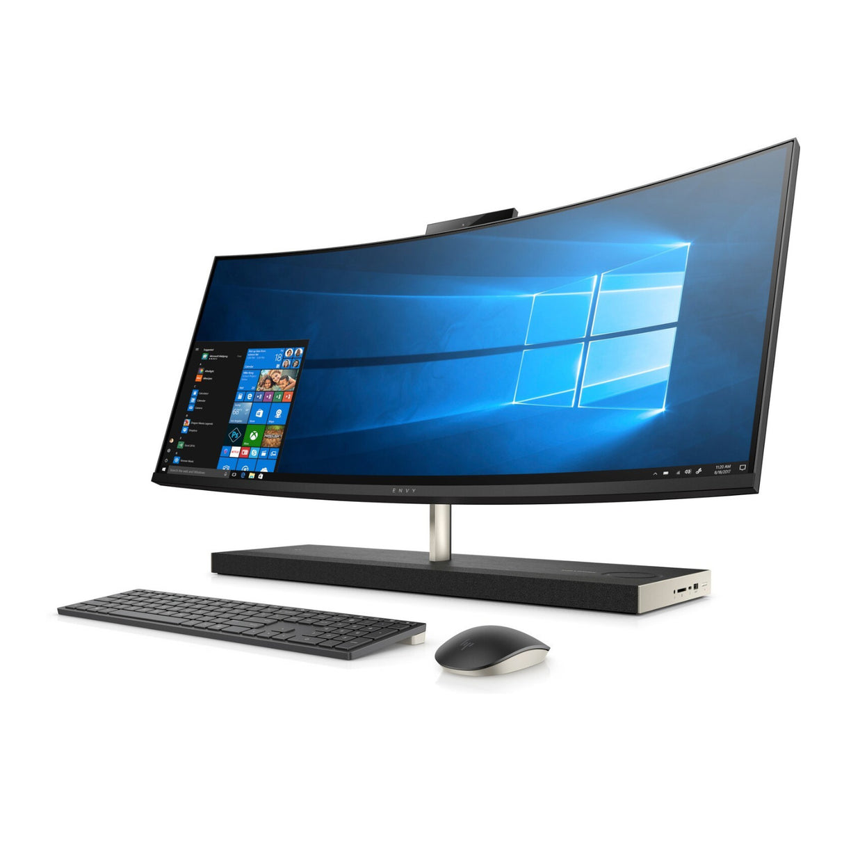 HP Envy 34-b 34" QHD All-in-One PC, Intel Core i7-9700T, 16GB RAM, 2TB HDD + 256GB SSD, GTX 1050, Windows 10 Pro (Certified Refurbished)