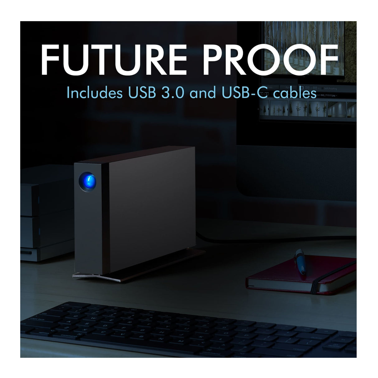 LaCie d2 Professional 8TB USB 3.1 Type-C External Desktop Hard Drive Bundle