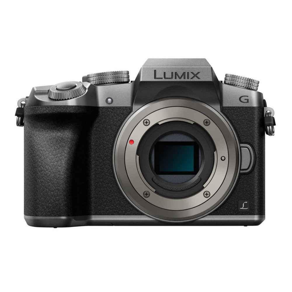 Panasonic LUMIX G7 Mirrorless Camera (Silver) with 14-42mm Lens and Koah Mic Bundle