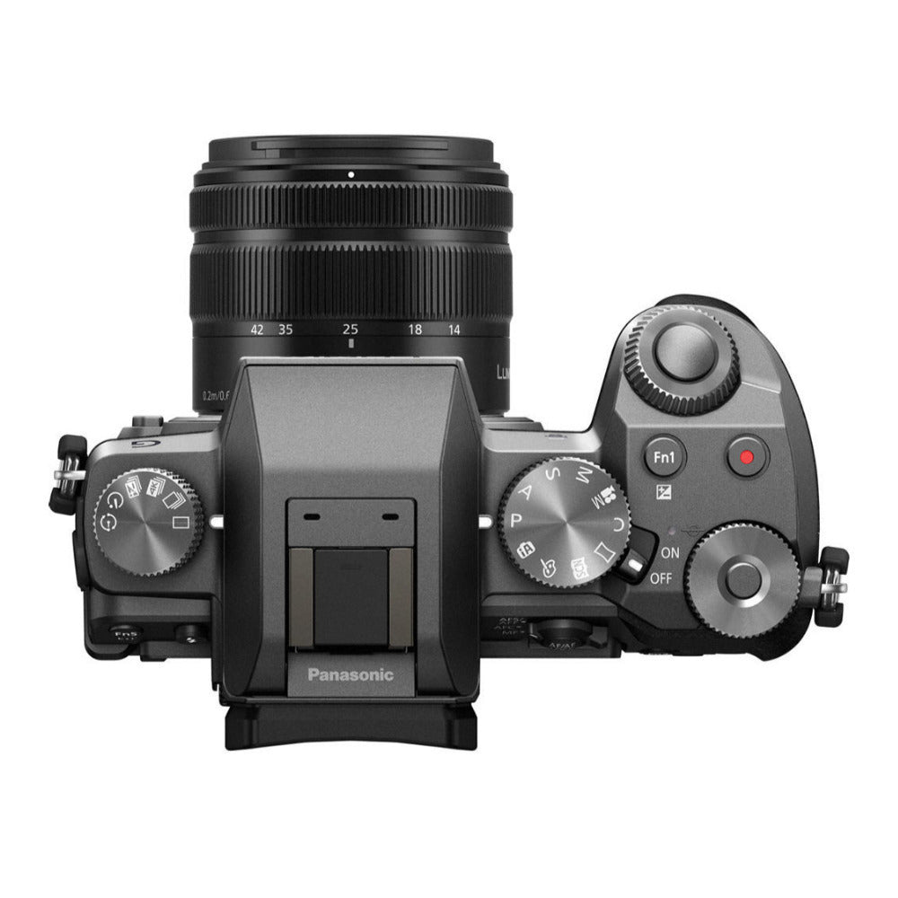 Panasonic LUMIX G7 Mirrorless Camera (Silver) with 14-42mm Lens and Koah Mic Bundle