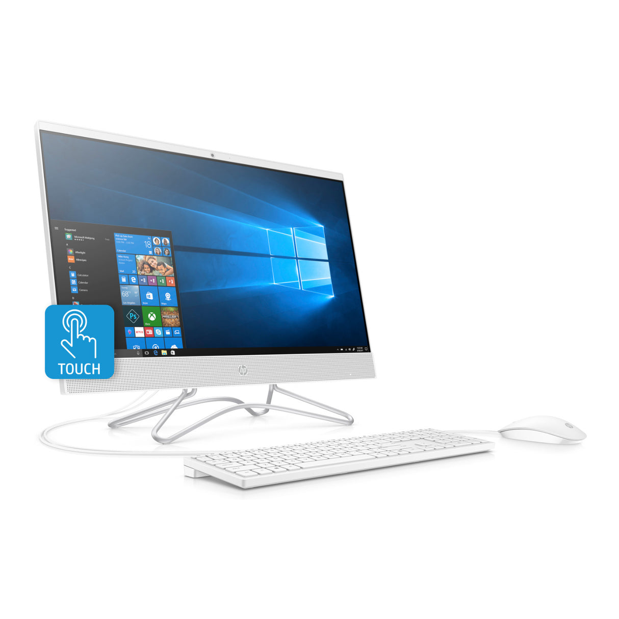 HP 24-F087 23.8" FHD Multi-Touch All-in-One Desktop, Intel Core i5-9400T, 8GB RAM, 512GB PCIe SSD, Windows 10 (Certified Refurbished)