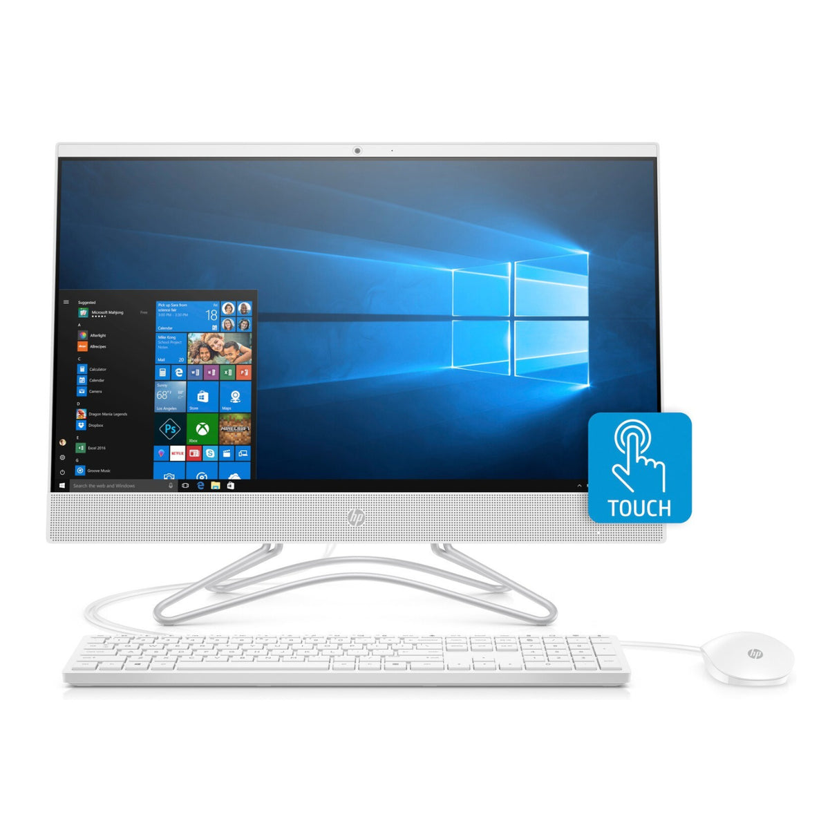 HP 24-F087 23.8" FHD Multi-Touch All-in-One Desktop, Intel Core i5-9400T, 8GB RAM, 512GB PCIe SSD, Windows 10 (Certified Refurbished)