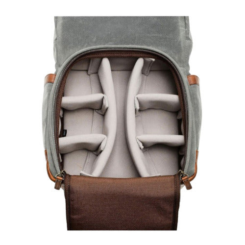 ONA Monterey Camera and Laptop Backpack (Smoke and Antique Cognac)
