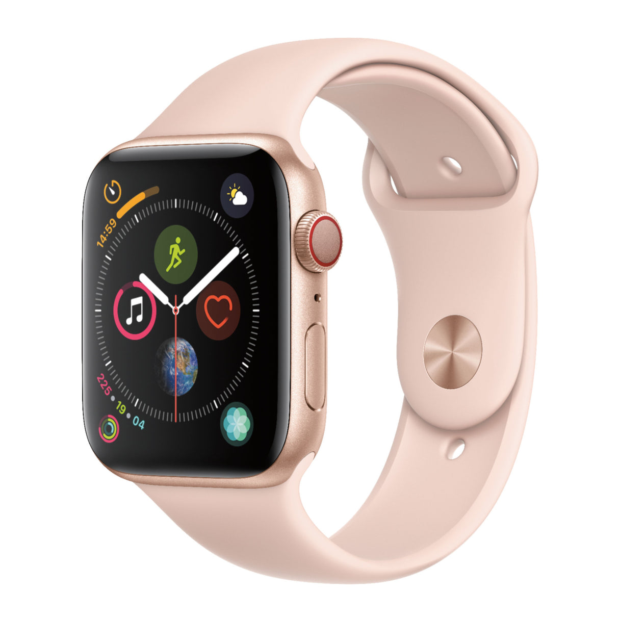 Apple Series 4 44mm GPS and Cellular Watch (Gold Aluminum Case with Pink Sand Sport Band)