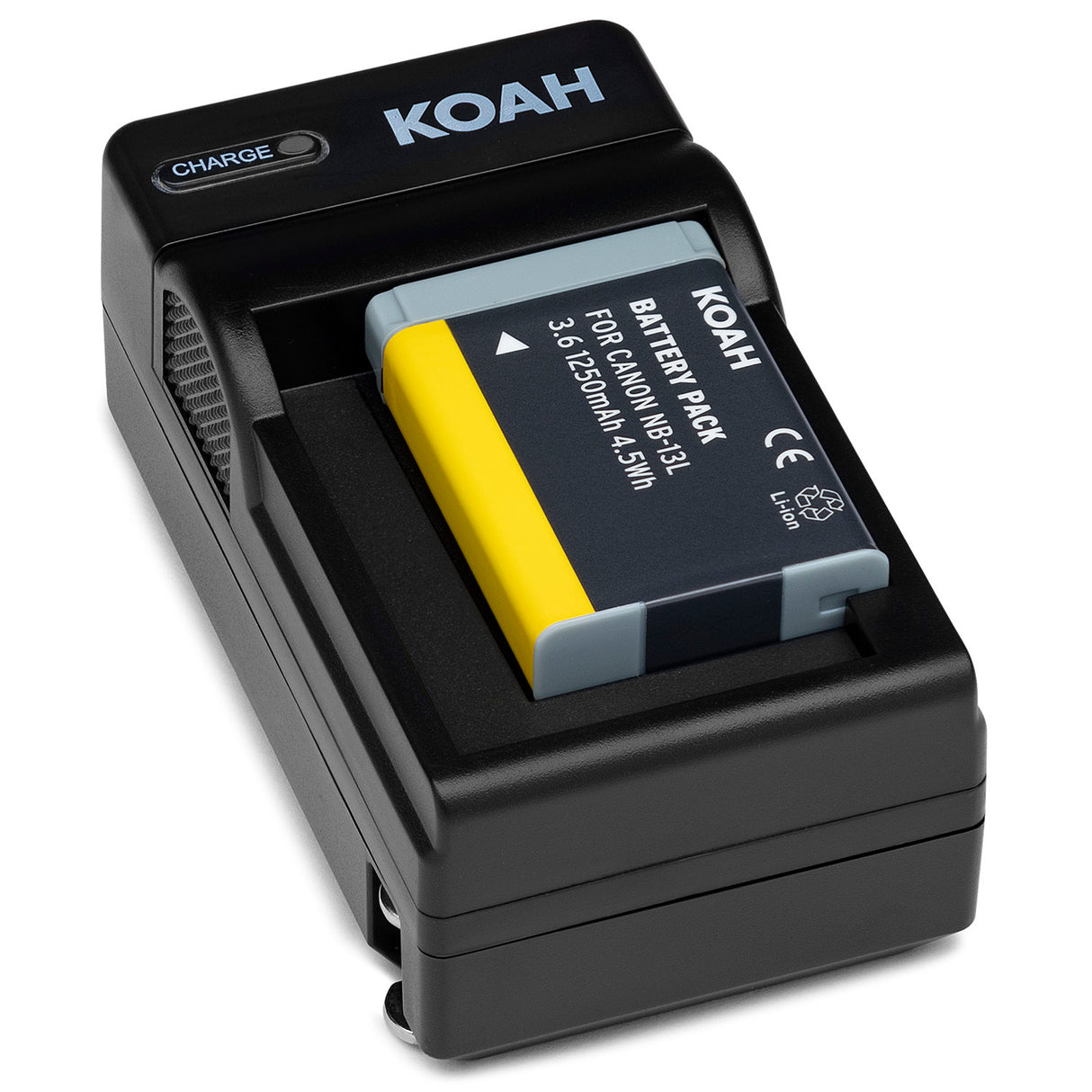Koah 1250 mAh Rechargeable Lithium-Ion Battery Kit for Canon NB-13L with Charger