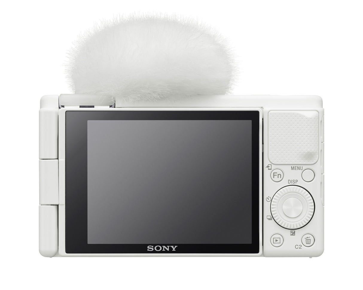 Sony ZV-1 Camera for Content Creators and Vloggers (White) with Vlogger Accessory Bundle