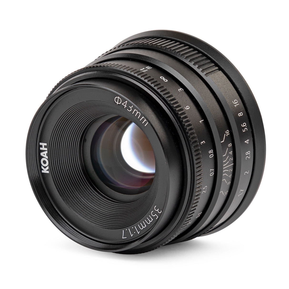 Koah Artisans Series 35mm f/1.7 Large Aperture Manual Focus Lens for Micro Four Thirds (Black)