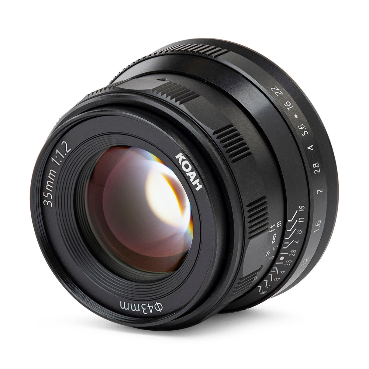 Koah Artisans Series 35mm f/1.2 Large Aperture Manual Focus Lens for Canon EOS-M Mount (Black)