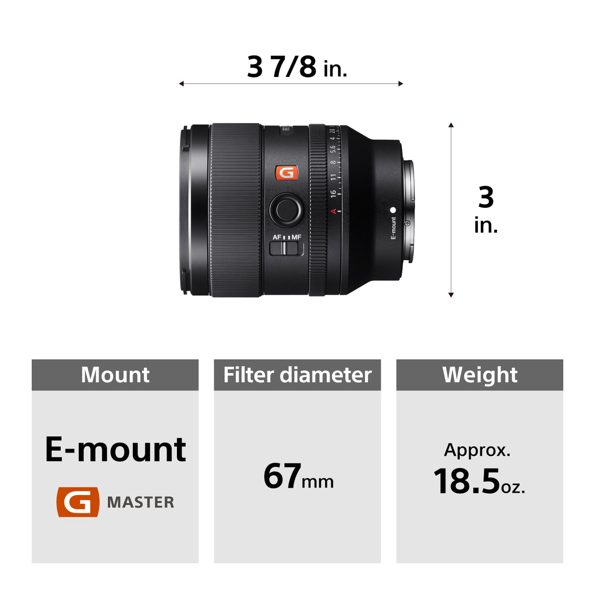 Sony FE 35mm f/1.4 GM Full-Frame Large-Aperture Wide Angle G Master Lens