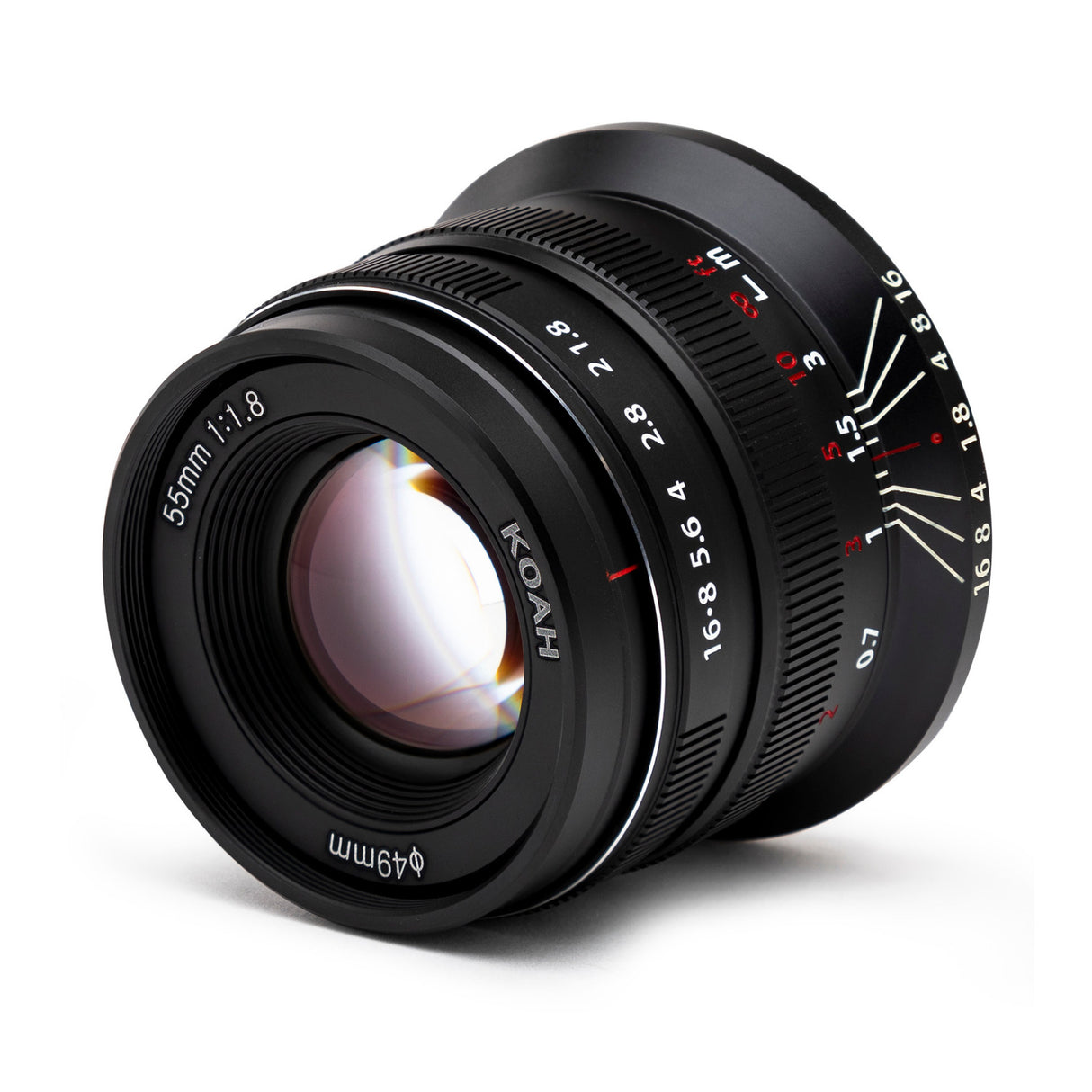 Koah Artisans 55mm f/1.8 Large Aperture Manual Focus Lens for Canon RF (Black)