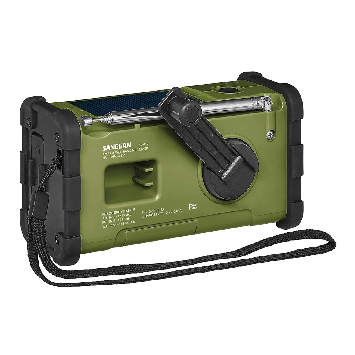 Sangean SG-112 AM/FM Multi-Powered Weather Emergency Radio (Green)