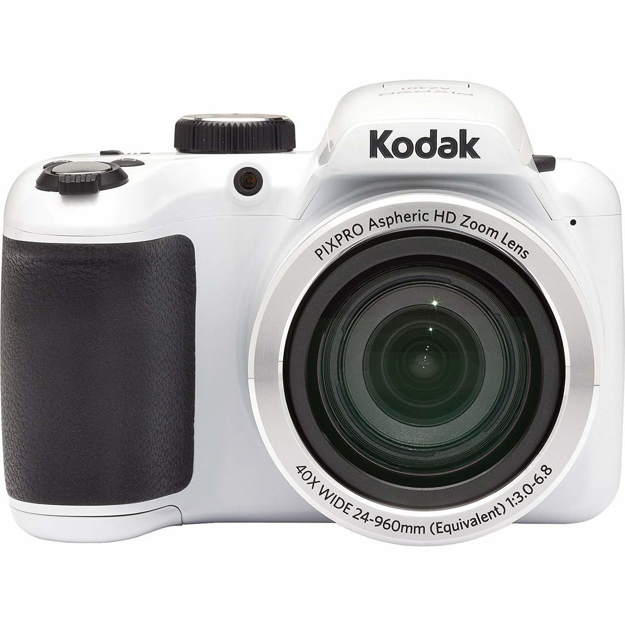 Kodak PIXPRO AZ401 Astro Zoom Digital Camera (White) with 16GB Card and 4 AA Batteries Bundle