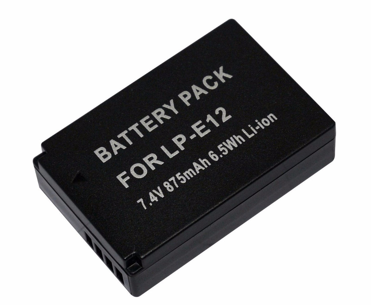 Focus Replacement Rechargeable Lithium-Ion Battery and Charger for Canon LP-E12