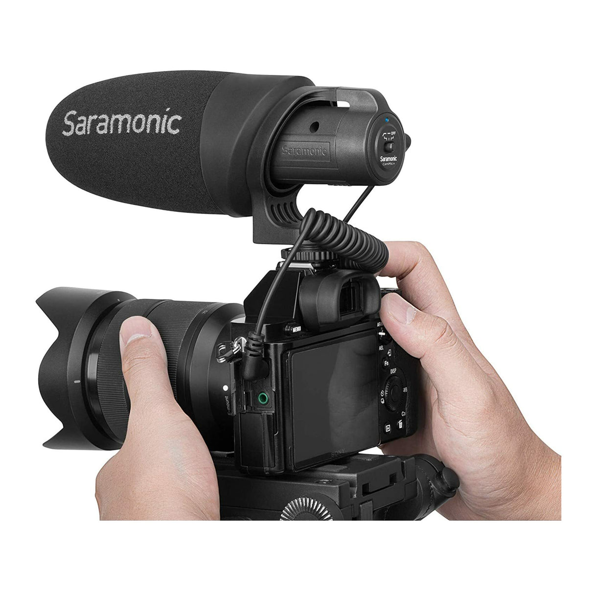 Saramonic CamMic+ Battery-Powered Camera-Mount Shotgun Microphone for DSLR Cameras and Smartphones