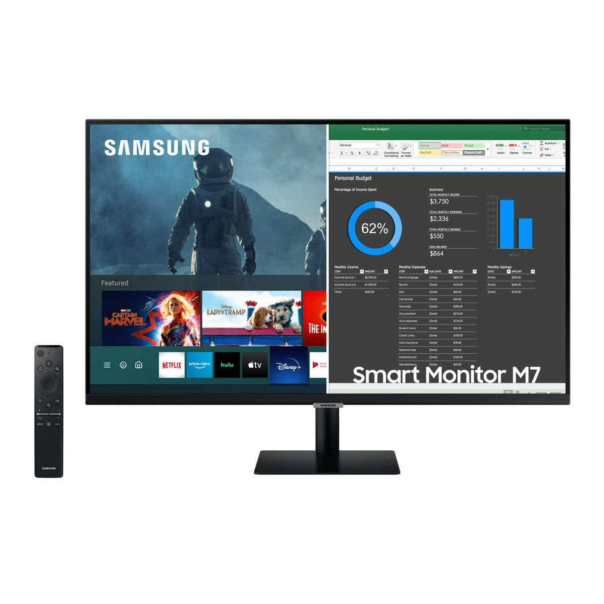 Samsung LS32AM702UNXZA 31.5-Inch Smart 4K HDR VA Monitor