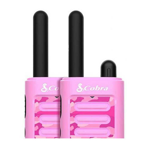 Cobra HE150P6P 16-Mile Compact Two-Way Radio/Walkie Talkie Bundle (Camo Pink)
