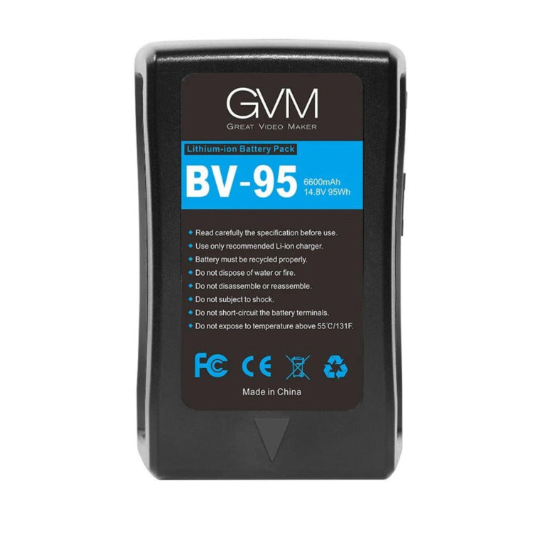 GVM BV-95 V-Mount Battery with D-Tap and DC Outputs