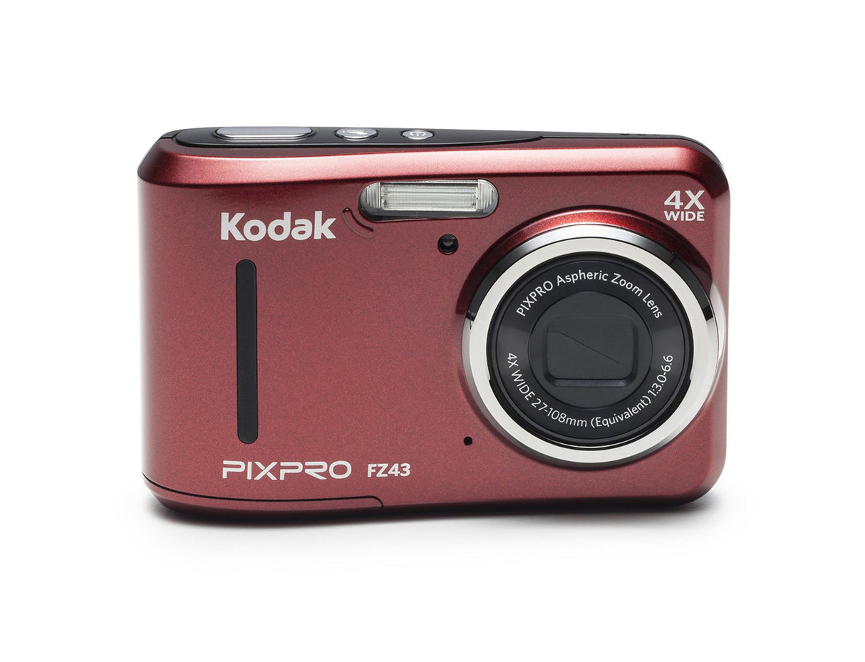 KODAK PIXPRO FZ43 16 MP Digital Camera (Red) with Camera Case Bundle