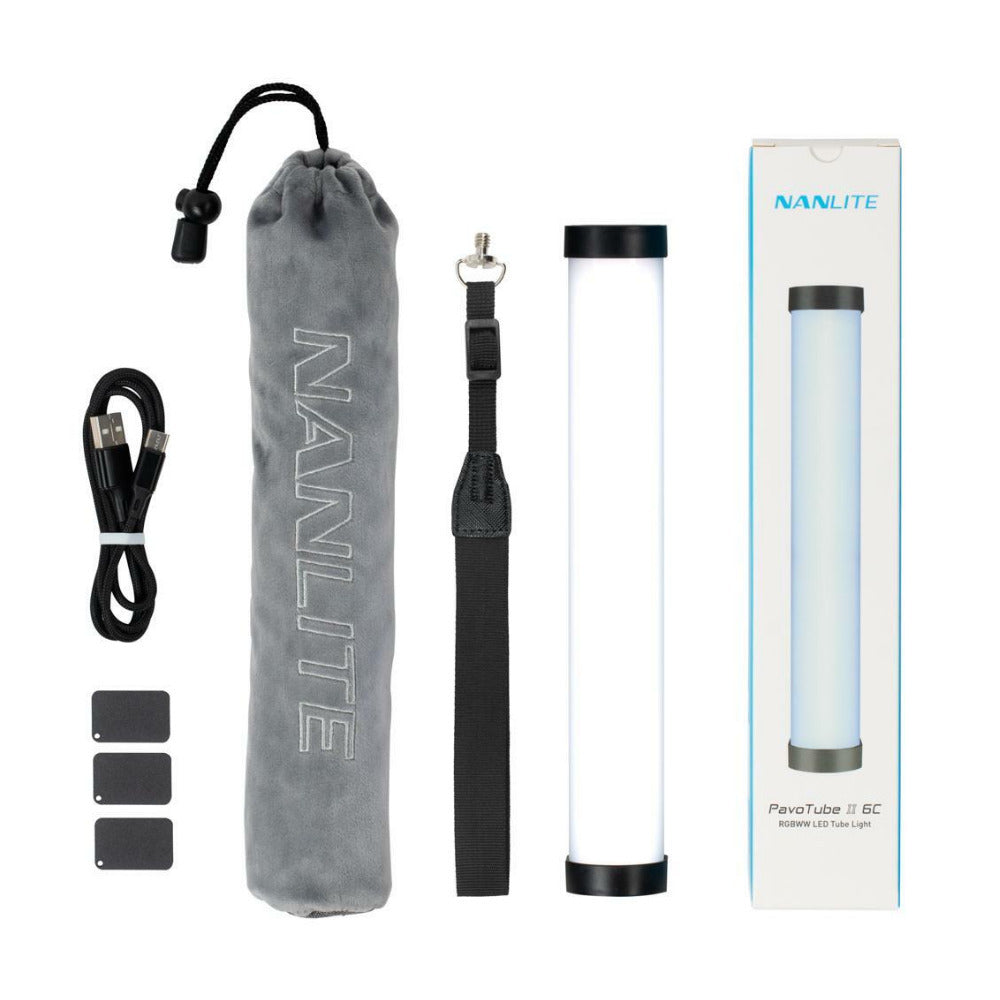 Nanlite PavoTube II 6C 10in 6w RGBWW LED Tube with Internal Battery