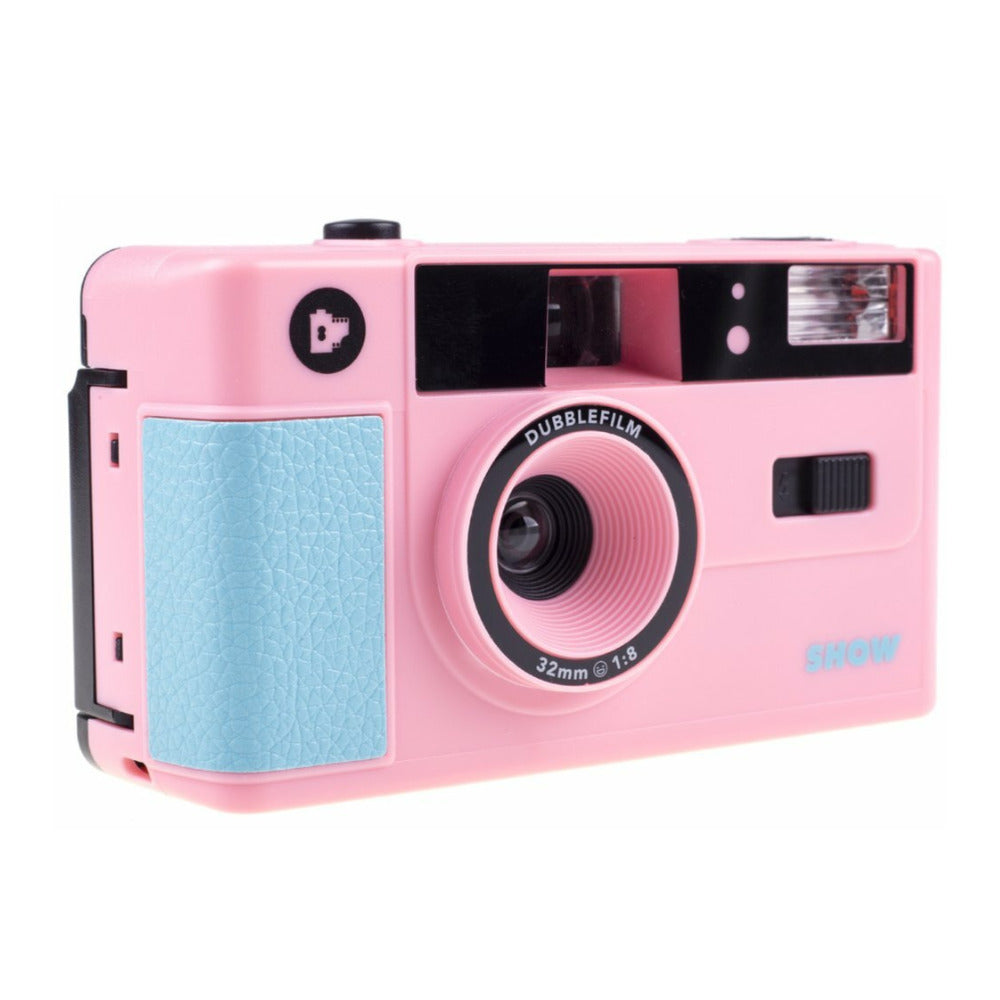 dubblefilm SHOW Reusable 35mm Film Camera with Flash (Pink)