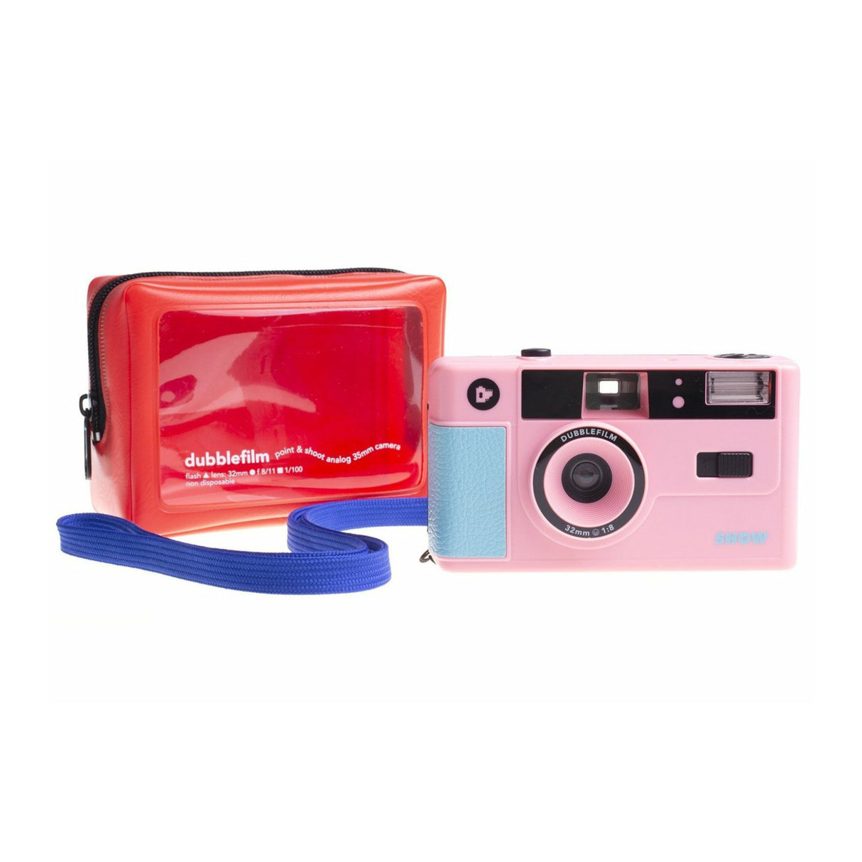 dubblefilm SHOW Reusable 35mm Film Camera with Flash (Pink)