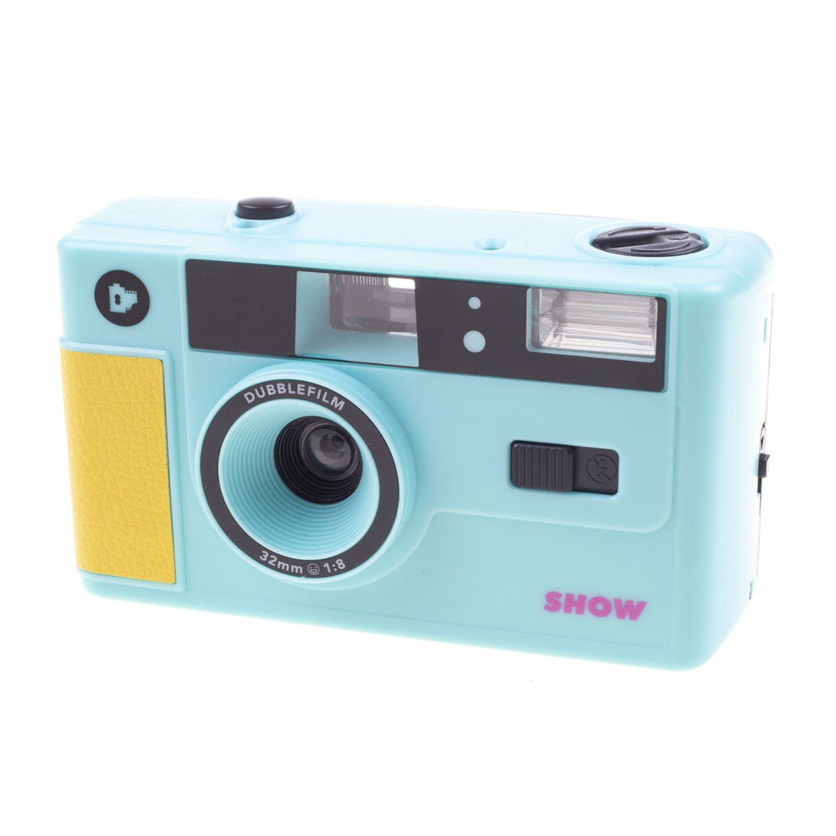 dubblefilm SHOW Reusable 35mm Film Camera with Flash (Turquoise)
