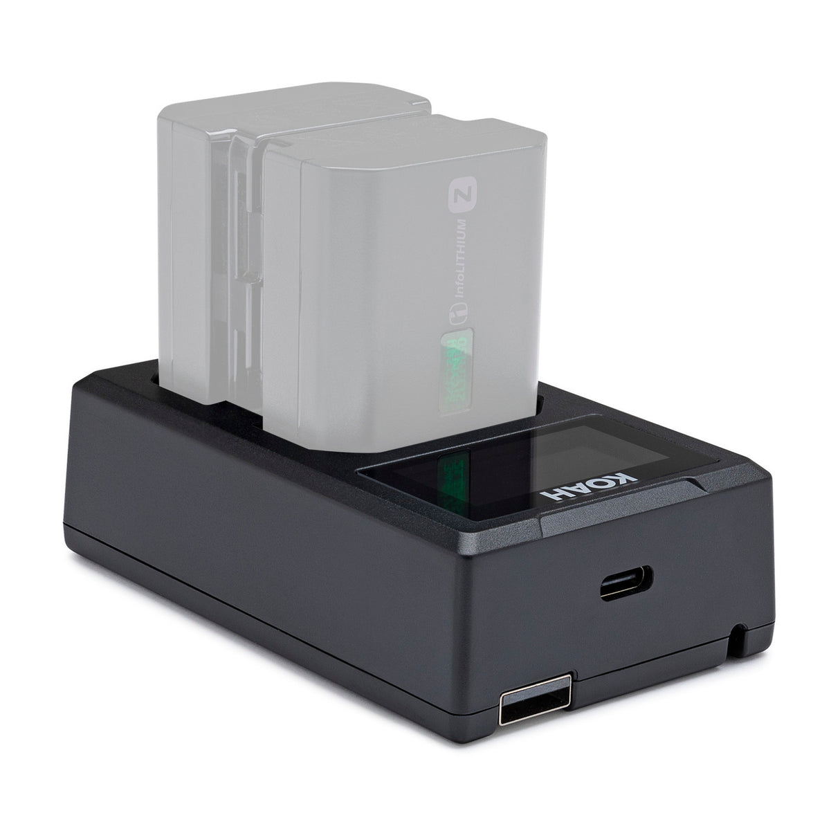 Koah Dual USB-C Charger with LCD Display for Sony NP-FZ100 Battery