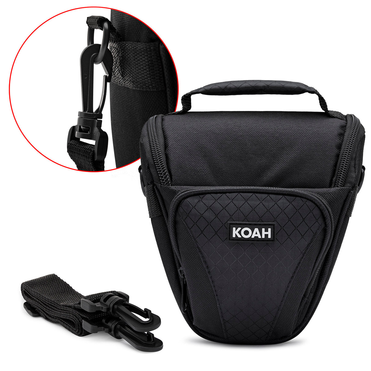 Koah Holster Camera Case and Accessory Bundle for DSLR, Mirrorless, and Camcorders