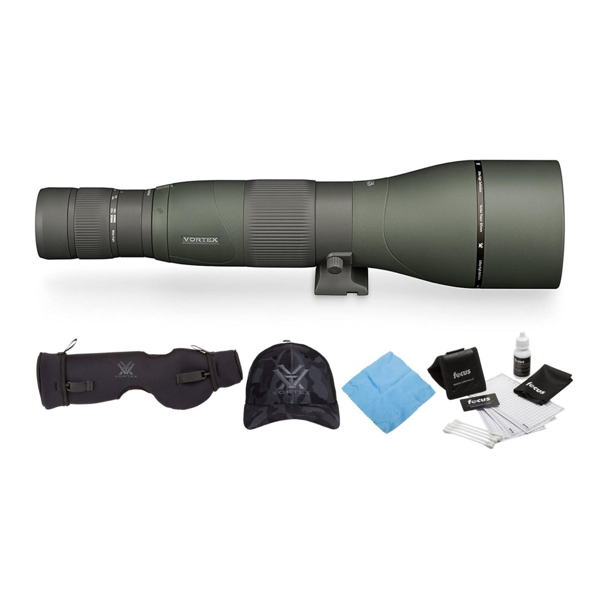 Vortex Optics Razor HD 27-60x85mm Spotting Scope (Straight Viewing) Bundle